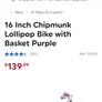 16 Inch Chipmunk Lollipop Bike (includes stabilisers) Image 7