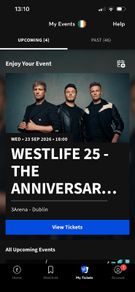 westlife ticket