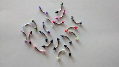 Cone Barbell Eyebrow Bars - 2 for 1 Euro