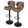 Set of 2  faux leather stools Image 2