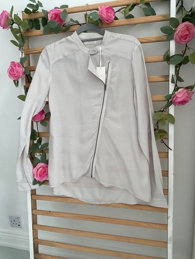 blouse Bnwt yaya biker shade long sleeve beige blouse size 36