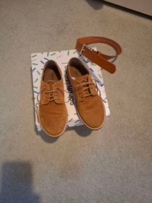 First communion shoes Size 3 and Belt