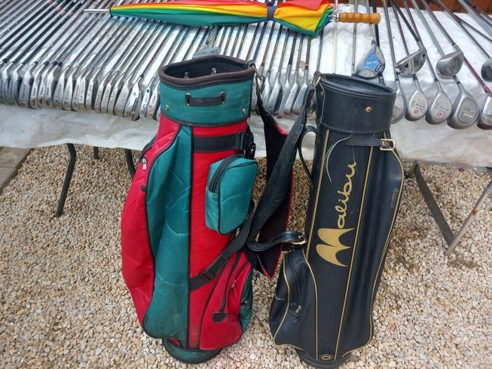A selection of Golf clubs. Right handed clubs
