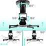 Projector Bracket Mount on Ceiling or Wall for Projection | 10kg Capacity | Universal | Heavy Duty | Fittings Included | Rotate 360 Image 6