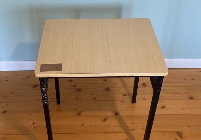 Set of 3 Contemporary Wood & Metal Tables