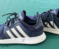 Gents Adidas Navy Laced Runner Trainers Uk Size 10. In Super Condition