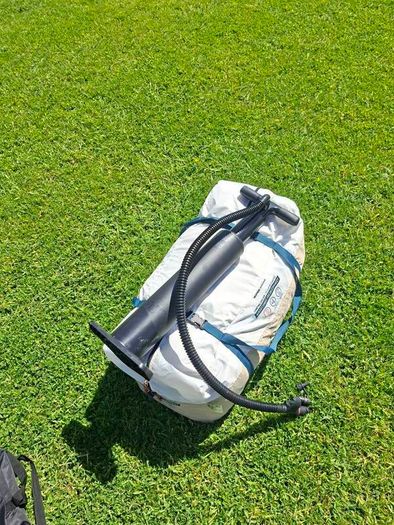 quechua inflatable camping shelter and pump