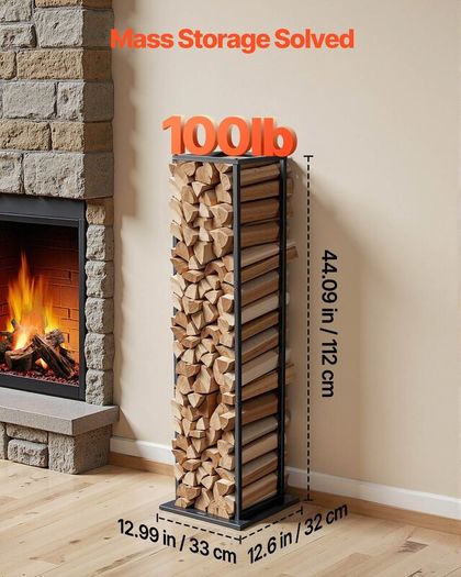 Indoor Firewood Rack, 45kg Capacity
