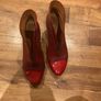 Hispanitas Red Ankle Boots with patent toe detail - Size 39 Image 7