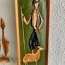 Superb Mid Century Modern Framed Decorative Wall Art in Cold Painted Copper Image 4
