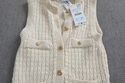 Zara knitted waistcoat size s bnwt