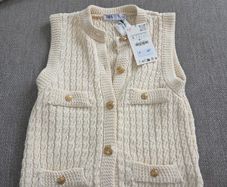 Zara knitted waistcoat size s bnwt