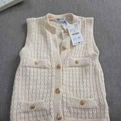 Zara knitted waistcoat size s bnwt