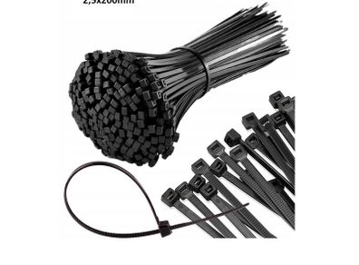 100x UV Cable Ties 2,5x200mm (black)