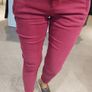 5Units Dark Red Boyfriend skinny jeans Jolie size 30 UK12 EU40 Postage included Image 5