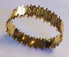 Gold-plated stainless Steel bracelet 40g, New