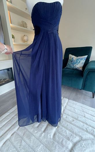 Beautiful Elegant Navy Full Length Dress