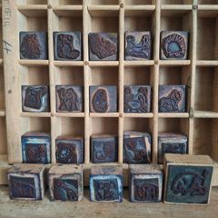 French Miniature Animal Ink Blocks