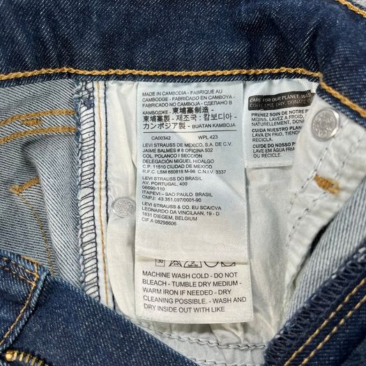 Levis 711 Womens Jeans W27 L28 Blue Indigo Denim Premium Big E