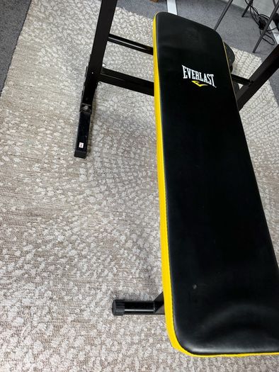 Everlast Weight Bench, Barbell & 50KG Weight Set