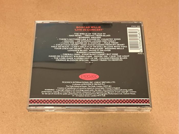 Boxcars Willie  -  Live in Concert    CD