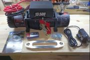 New winch 6  tone 12v suit recovery jeep  etc Electric Winch 13500 LBS/ 6123KG 12V 27M/92FT Synthetic Tow Rope 3 remote contro