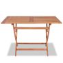 Folding Garden Table 120x70x75 cm Solid Teak Wood Image 4