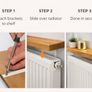 Solid Wood Floating Shelf for Hallway Living Room Handmade in UK Radiator Cover Top Shelf with Brackets Rustic Pine, 50cm Image 4