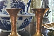 Indian brass bud vases
