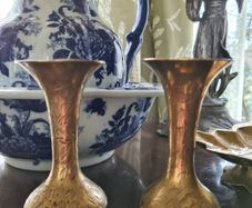 Indian brass bud vases