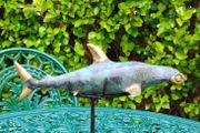 Hammerhead Shark On Stand - Patinated &amp; Polished Bronze