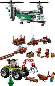 Lego City 60021 & 60181: Cargo Heliplane & Forest Tractor (100% Complete) NO BOXES