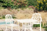 3 Piece Bistro Set Cast Aluminium White