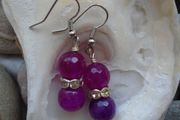 EarringsHandmade jewellery,Gift.Pink Agate earrings