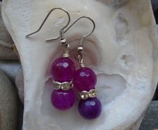 EarringsHandmade jewellery,Gift.Pink Agate earrings