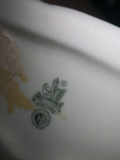 Pair of BELLEEK Owl vase 6th stamp