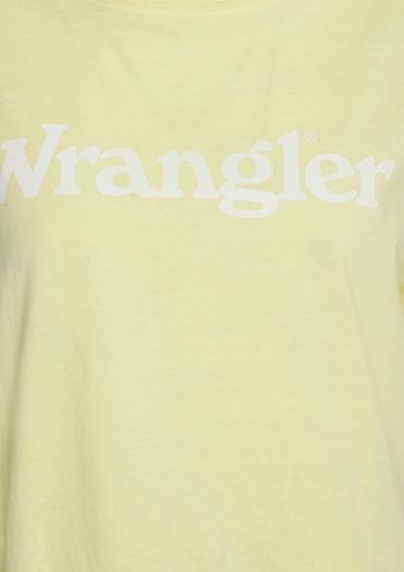 Original Wrangler tshirt yellow/lemon woman's short sleeve cotton tee shirt size L