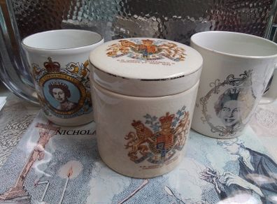 Three pieces of Queen Elizabeth Celebration