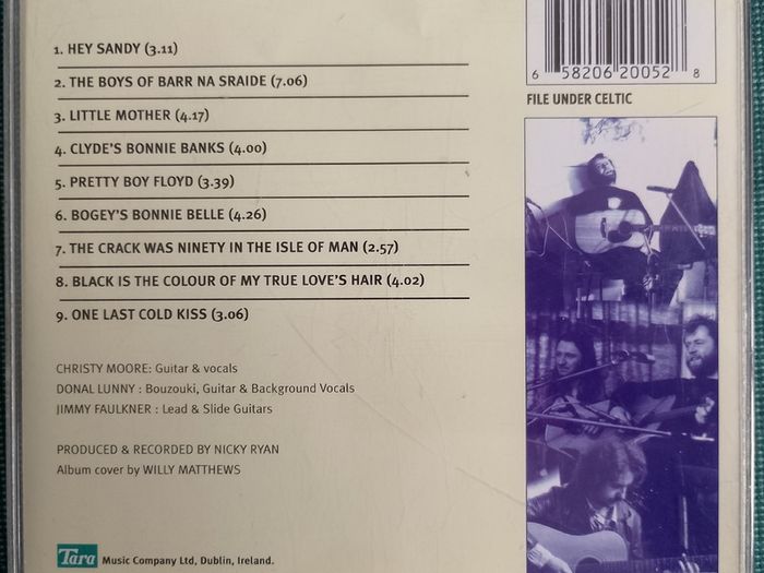 Christy Moore, Donal Lunny & Jimmy Faulkner - Live In Dublin CD (1978) 2020 Reissue Folk EX+