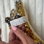 Sequin Collection Dog Plush Gold & Silver Reversible Sparkle Soft lying Used Please look at the pictures Image 10