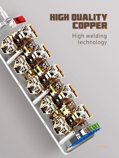 Power Station Strip Universal 10port + 5 USB & 1 Type C