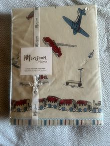 Monsoon Lined Tab Top Train Curtains 53 x 54