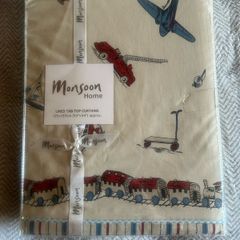 Monsoon Lined Tab Top Train Curtains 53 x 54