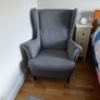 arm chair with stool Image 2