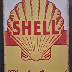 Vintage Style  Metal Sign. Shell oil company.