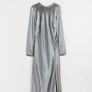 Silver satin dress size L Image 4