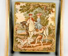 Beautiful antique framed tapestry