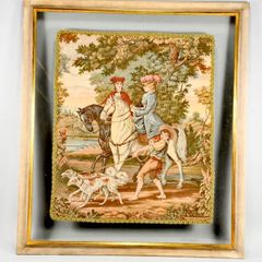 Beautiful antique framed tapestry