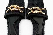 ZARA Golden Chain Flats