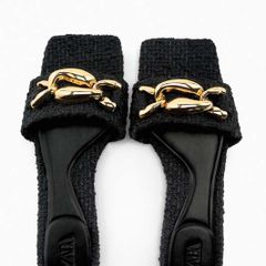 ZARA Golden Chain Flats